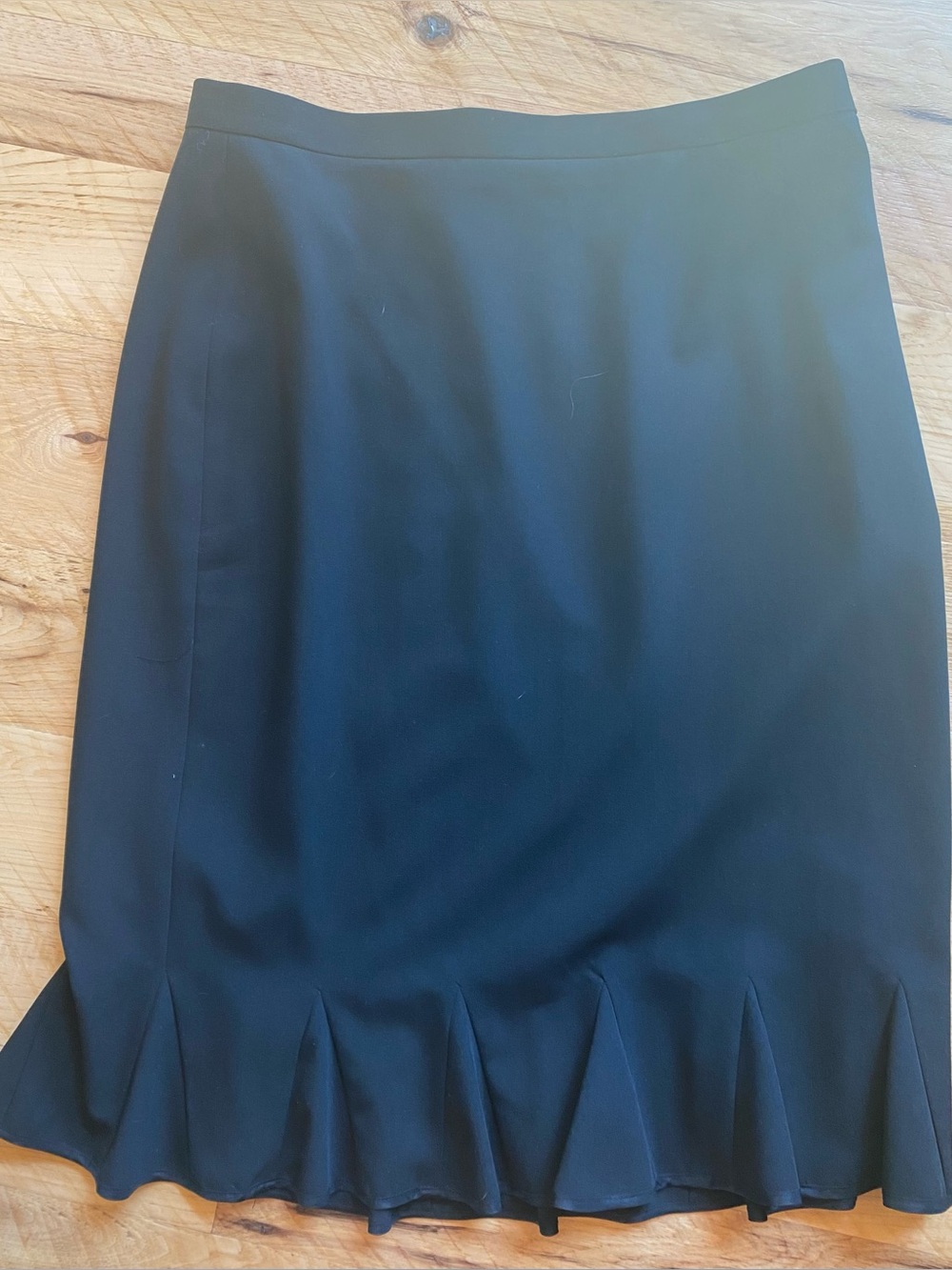 Black ruffle skirt